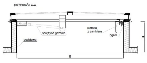 Wyłaz dachowy 100x100cm