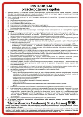Ogólna instrukcja przeciwpożarowa