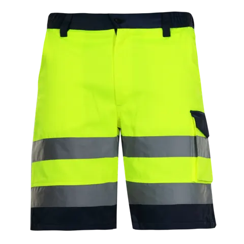 Spodenki odblaskowe krótkie żółte