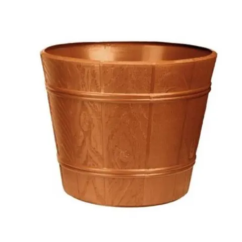 Doniczka drewnopodobna 26cm TERAKOTA