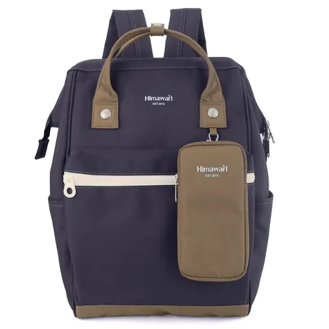 Plecak Himawari 1027 na laptopa 15,6" + etui Kolor: 15. ciemnofioletowo-brązowy
