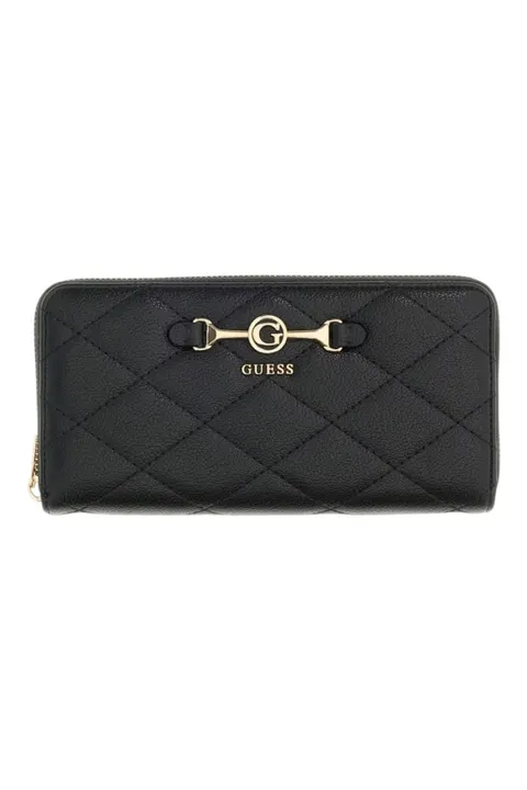 GUESS PORTFEL DAMSKI FRANCES SLG LARGE ZIP AROUND CZARNY SWQG2241146 BLA