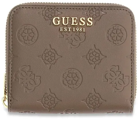 GUESS PORTFEL DAMSKI CARMELLA SLG SMALL ZIP AROUND BEŻOWY SWPD2225137 TPG