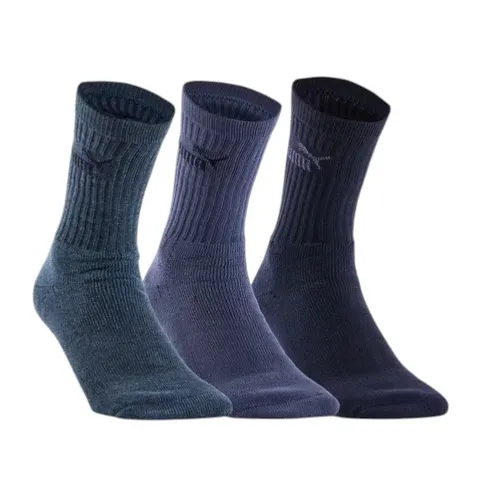 PUMA SKARPETY SKARPETKI PUMA ELEMENTS UNISEX CREW SOCK 3P GRANATOWE 947110 08 - Rozmiar: 35-38