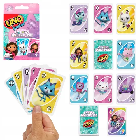 OUTLET! Uno Junior Koci Domek Gabi Gra Karciana Rodzinna Karty 3+