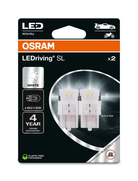 Żarówki LED W21/5W 12V W3x16q OSRAM LEDriving SL białe 6000K – 2 szt.