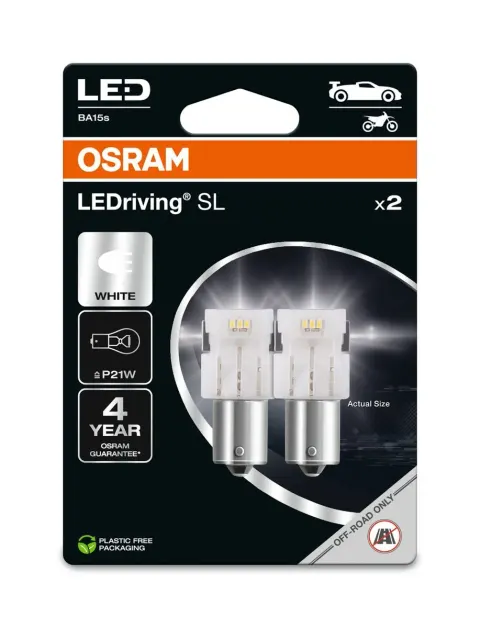 Żarówki LED P21W 12V BA15s OSRAM LEDriving SL białe 6000K – 2 szt.