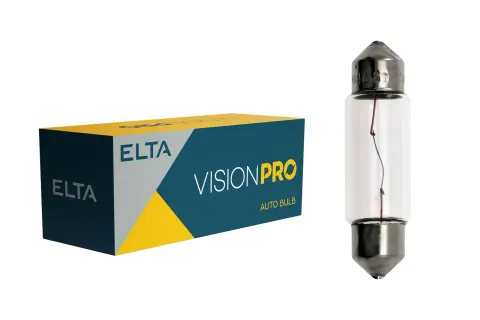 Żarówki samochodowe C10W 6V 10W SV8,5 37mm ELTA VisionPro – 10 szt.