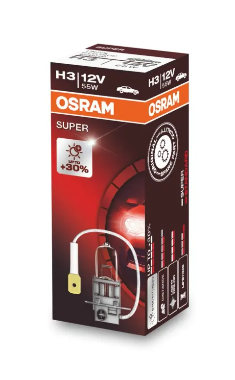 Żarówka samochodowa H3 12V 55W PK22s OSRAM, nr kat. 64151SUP