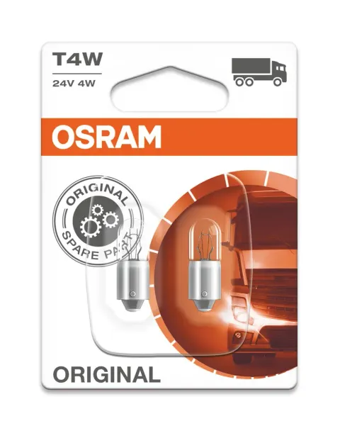 Żarówki samochodowe T4W 24V 4W BA9s OSRAM – 2 szt.