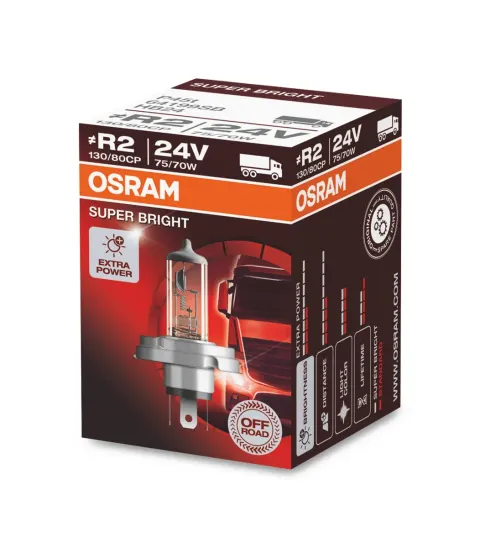 Żarówka samochodowa R2 24V 75/70W P45t OSRAM