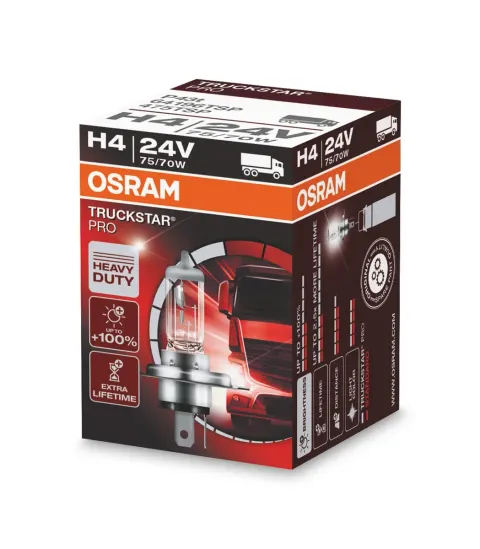 Żarówka samochodowa H4 24V 75/70W P43t OSRAM Truckstar Pro