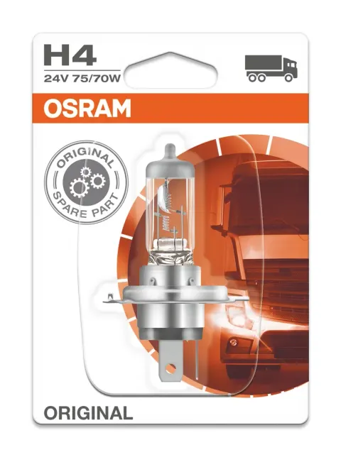 Żarówka samochodowa H4 24V 75/70W P43t OSRAM, w blistrze