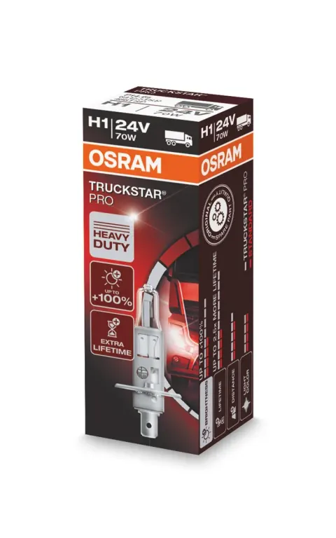 Żarówka samochodowa H1 24V 70W P14,5s OSRAM Truckstar Pro