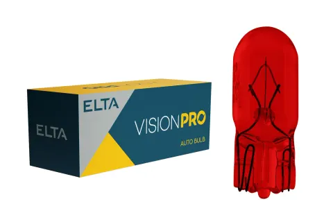 Żarówki samochodowe W5W 24V 5W W2,1x9,5d czerwone ELTA VisionPro – 10 szt.