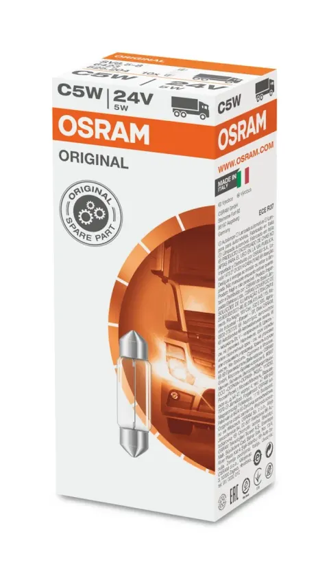 Żarówki samochodowe C5W 24V 5W SV8,5 OSRAM – 10 szt., nr kat. 6423