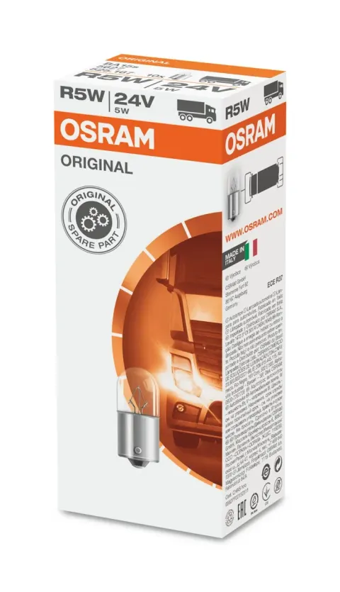 Żarówki samochodowe R5W 24V 5W BA15s OSRAM – 10 szt.