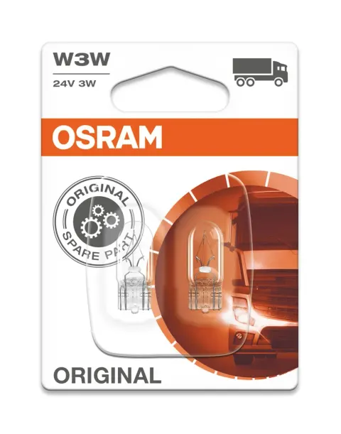 Żarówki samochodowe W3W 24V 3W W2,1x9,5d OSRAM – 2 szt.