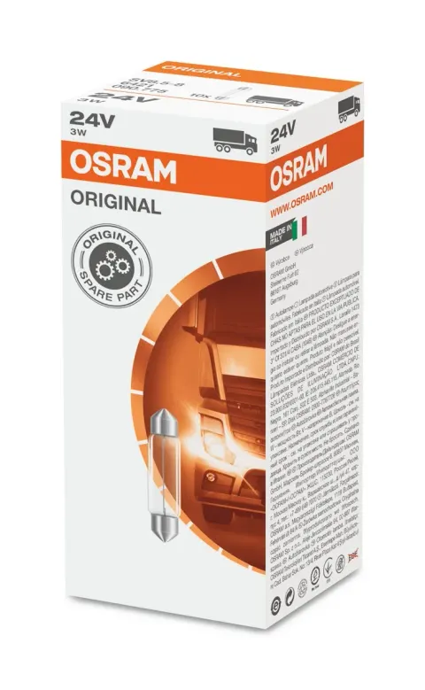 Żarówki samochodowe C3W 24V 3W SV8,5 OSRAM – 10 szt.