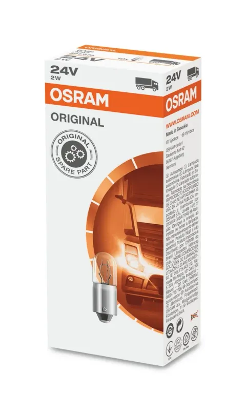 Żarówki samochodowe T2W 24V 2W BA9s OSRAM – 10 szt.