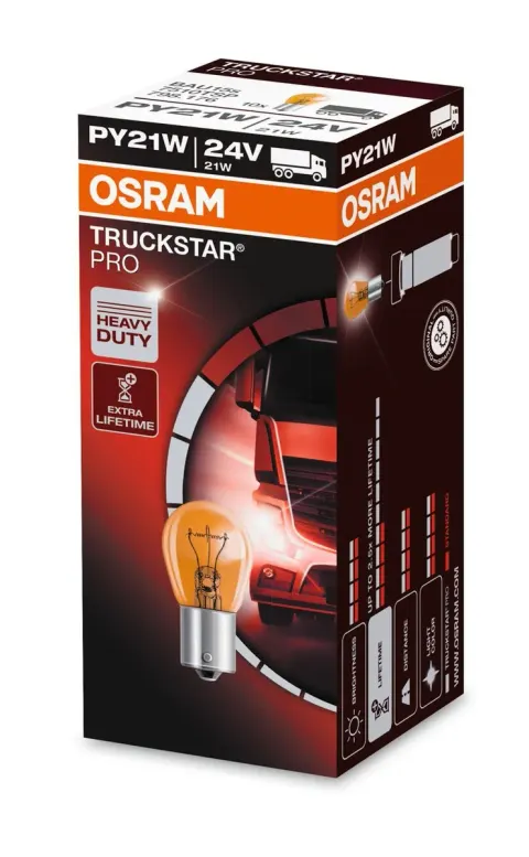 Żarówki samochodowe PY21W 24V 21W BAU15s Truck OSRAM – 10 szt.