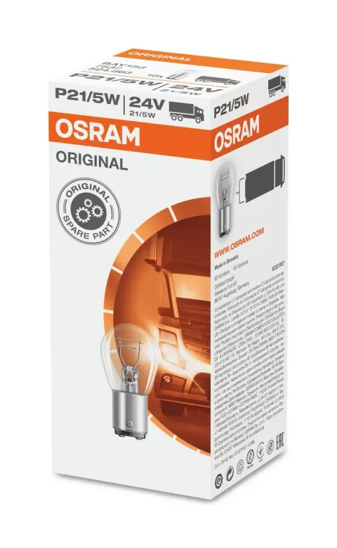 Żarówki samochodowe P21/5W 24V 21/5W BAY15d OSRAM – 10 szt.