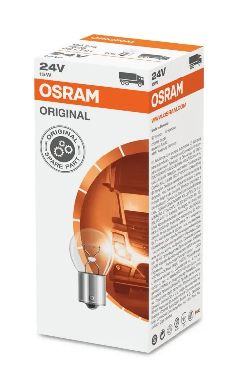 Żarówki samochodowe 24V 15W BA15s OSRAM – 10 szt.