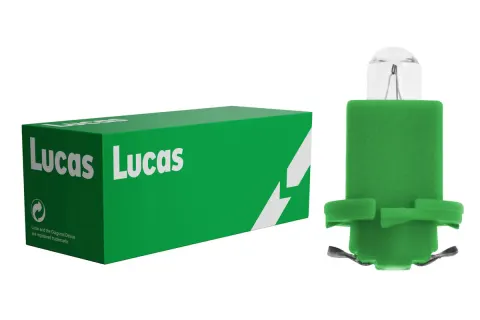 Żarówki samochodowe 24V 1,4W BAX zielone Lucas – 10 szt.
