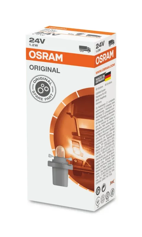 Żarówki zegarowe 24V 1,2W B8,5d OSRAM – 10 szt.