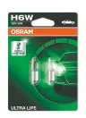 Żarówki samochodowe H6W 12V 6W BAX9s OSRAM Ultra Life, nr kat. 64132ULT-02B – 2 szt.