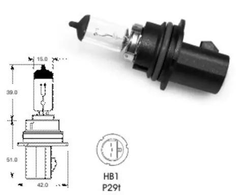 Żarówka samochodowa HB1 12V 65/45W P29t Lucas