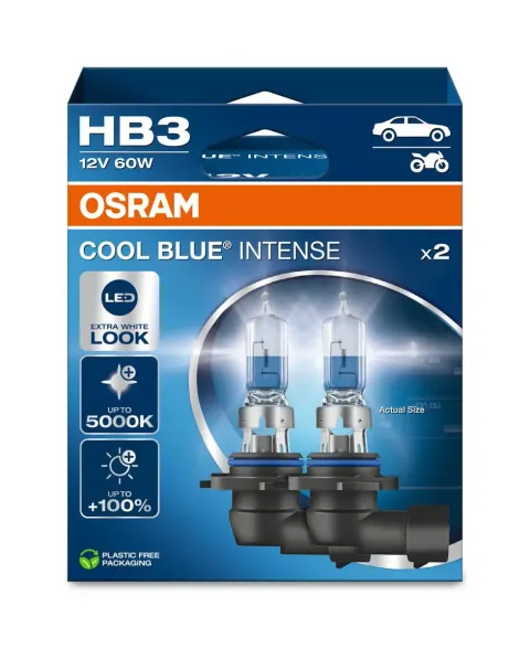 Żarówki samochodowe HB3 12V 60W P20d OSRAM Cool Blue Intense Next Gen – 2 szt.