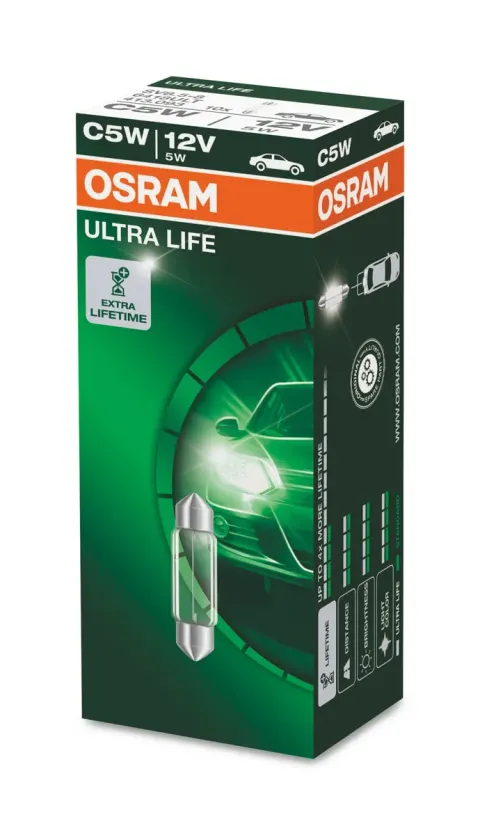 Żarówki samochodowe C5W 12V 5W SV8,5 OSRAM Ultra Life – 10 szt.