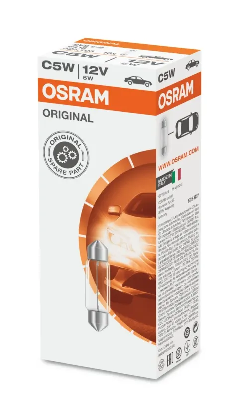 Żarówki samochodowe C5W 12V 5W SV8,5 36mm OSRAM – 10 szt.