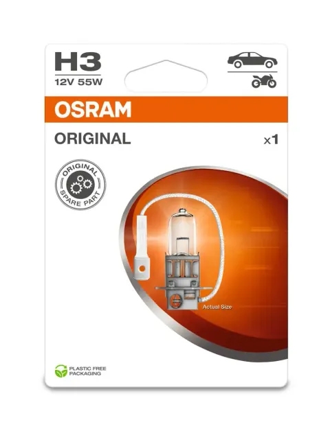 Żarówka samochodowa H3 12V 55W PK22s OSRAM, w blistrze