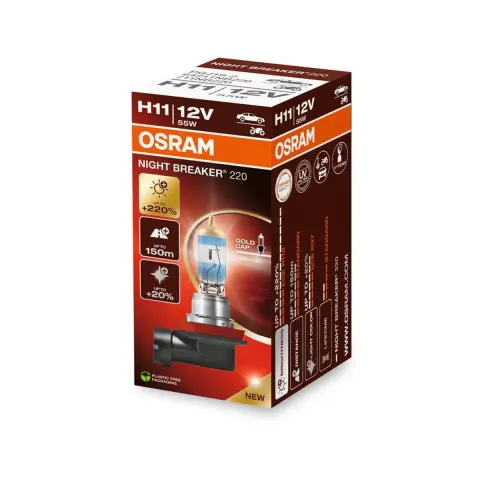 Żarówka samochodowa H11 12V 55W PGJ19-2 OSRAM Night Breaker 220