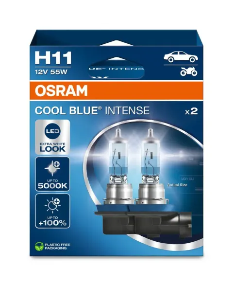 Żarówki samochodowe H11 12V 55W PGJ19-2 OSRAM Cool Blue Intense Next Gen – 2 szt.