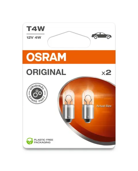 Żarówki samochodowe T4W 12V 4W BA9s OSRAM – 2 szt.
