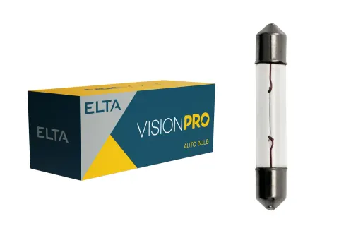 Żarówki samochodowe C3W 12V 3W SV7-8 28mm ELTA VisionPro – 10 szt.
