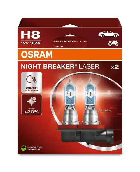 Żarówki samochodowe H8 12V 35W PGJ19-1 OSRAM Night Breaker Laser – 2 szt.