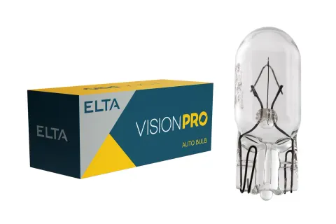 Żarówki samochodowe W2W 12V 2W W2,1x9,5d ELTA VisionPro – 10 szt.