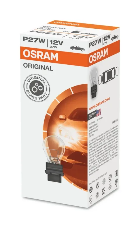 Żarówki samochodowe P27W 12V 27W W2,5x16d OSRAM – 10 szt.
