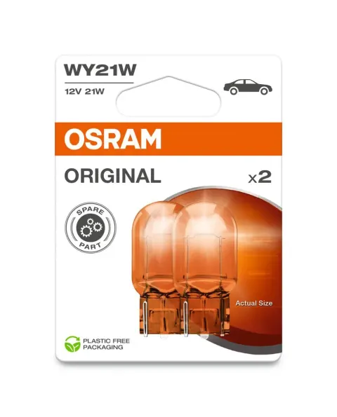 Żarówki samochodowe WY21W 12V 21W WX3x16d OSRAM – 2 szt.