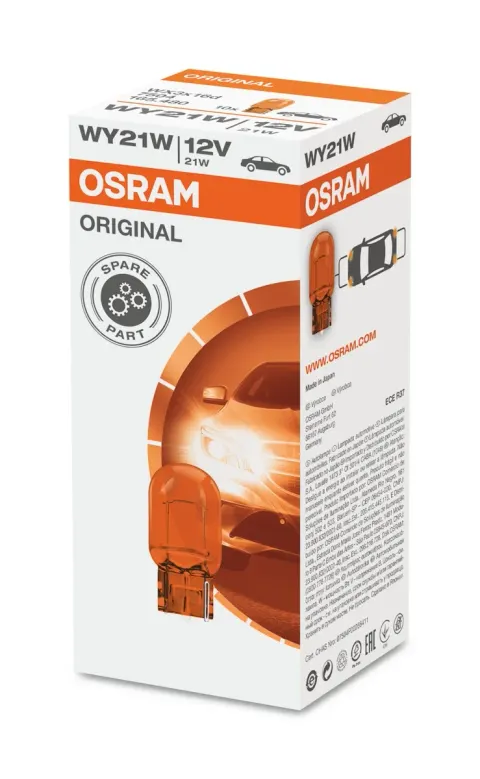 Żarówki samochodowe WY21W 12V 21W WX3x16d OSRAM – 10 szt.