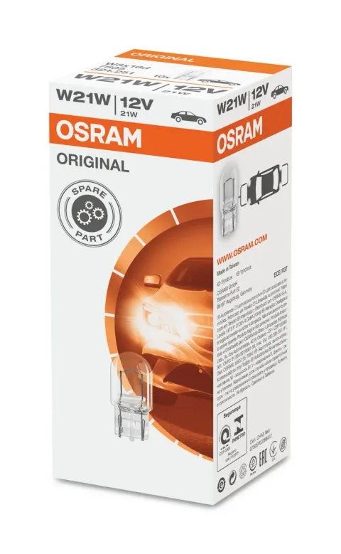 Żarówki samochodowe W21W 12V 21W W3x16d OSRAM – 10 szt.
