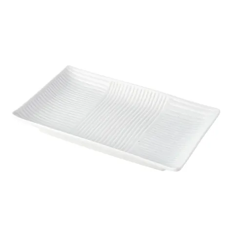 Made in Japan Lines White talerz prostokątny 21x13 cm MIJ