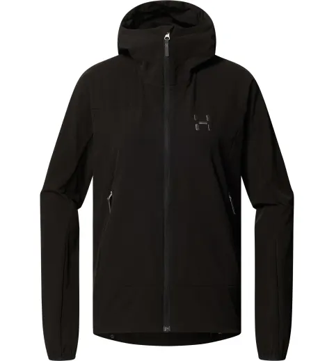 Kurtka damska HAGLOFS ROSSON SOFTSHELL HOOD TRUE BLACK