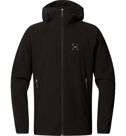 Kurtka męska HAGLOFS ROSSON SOFTSHELL HOOD TRUE BLACK