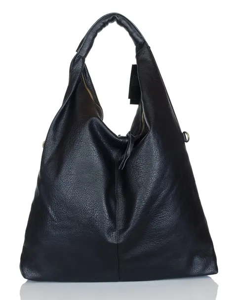 Zjawiskowy duży czarny Shopper Bag PB581
