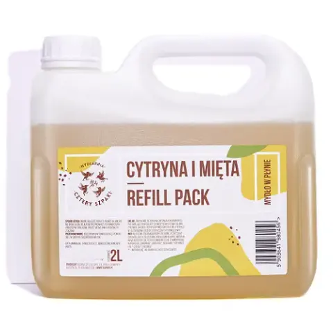 4 SZPAKI Refill Mydła Cytryna i Mięta 2l